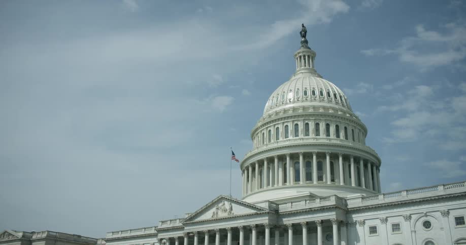 The flag flies above capitol hill