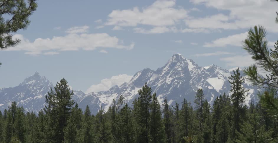 Snow capped mountain top