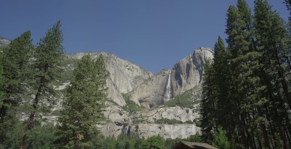 Looking up at a mountain
