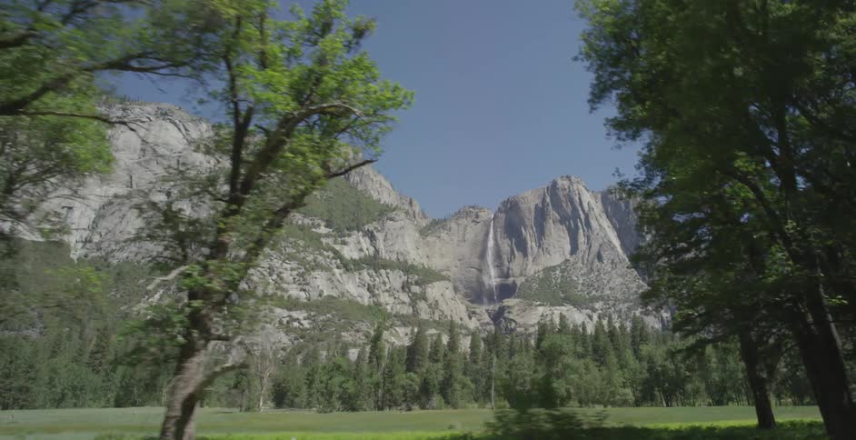 A mountain on a sunny day