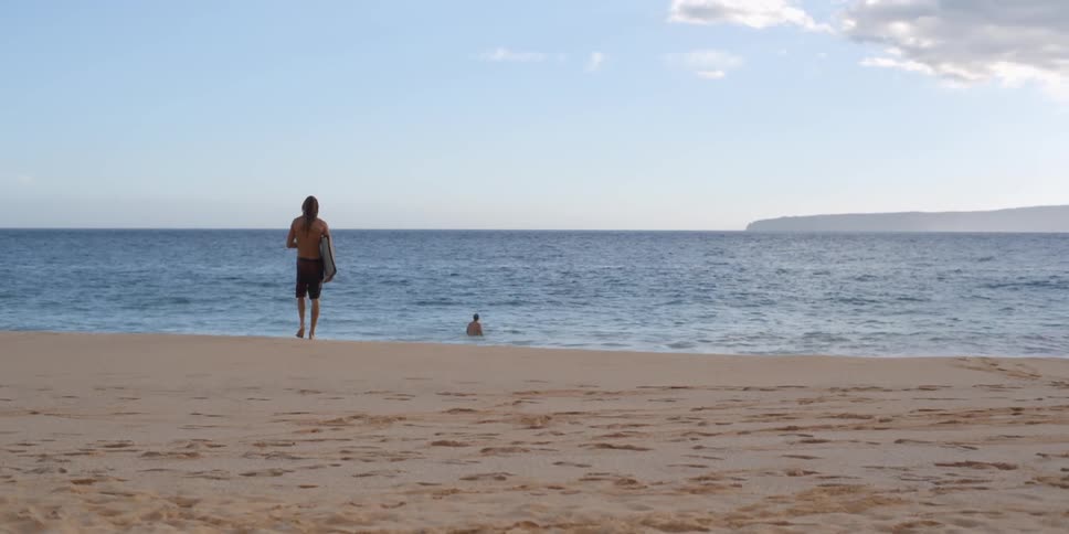 A person standing on the beach