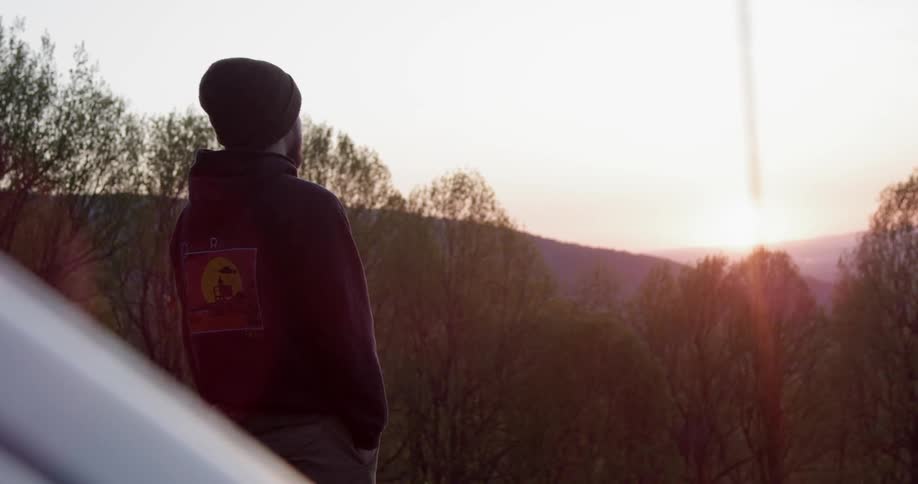 A person staring off at the horizon