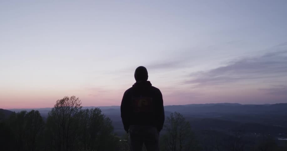 A person staring off at the horizon
