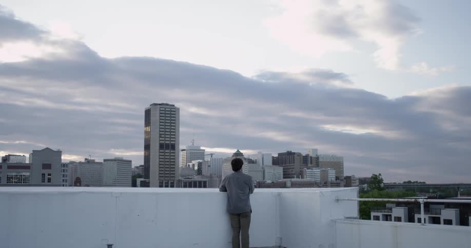 A person staring off at the horizon