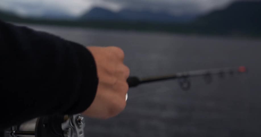A person fishing