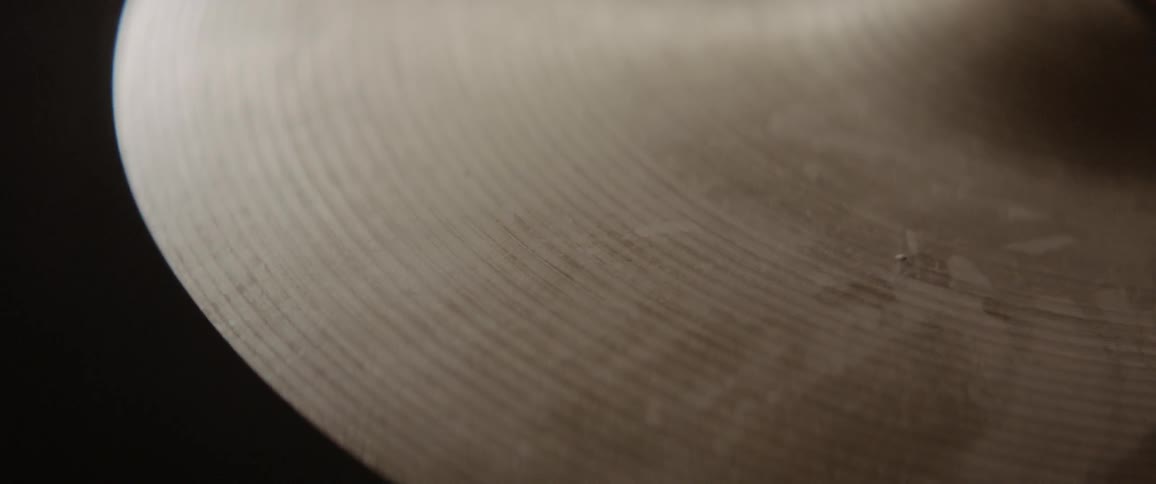 Round cymbal sits undisturbed
