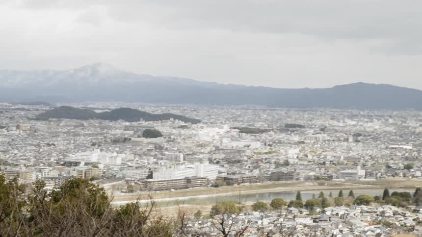 A sweeping view of the Tokyo area from above on a cloudy day
