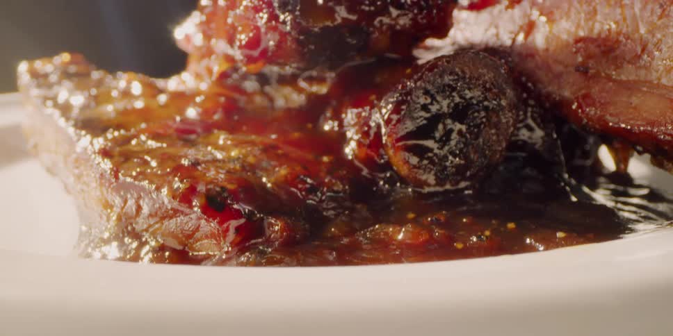Cooked meat on a plate