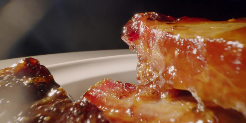Pile of meat on a plate