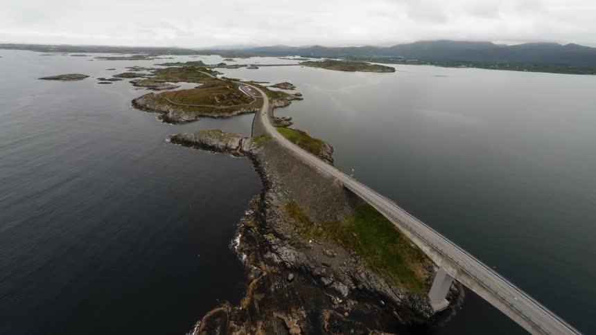 Aerial view of a bridge
