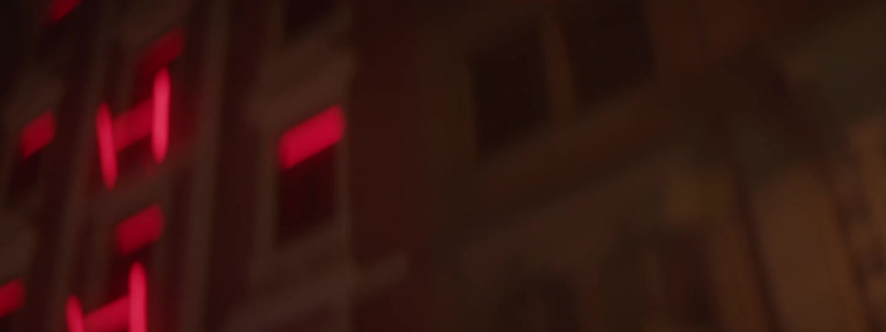 Blurry city lights at night