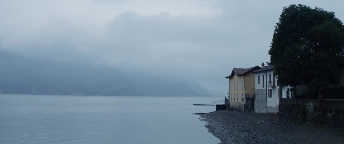 Small town by the lake shore
