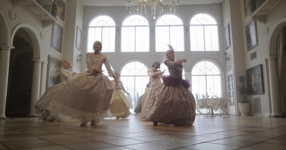 The ballroom is full of dancers