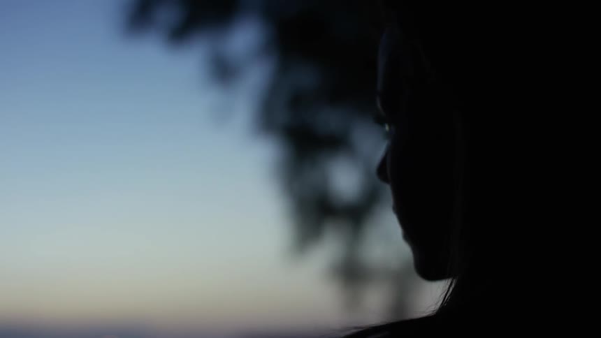 A person staring off at the horizon
