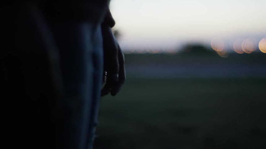 A person out at twilight