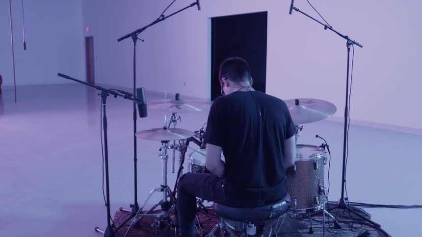 Drummer In Studio