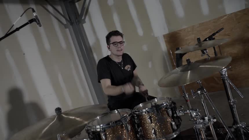 Drummer In Studio