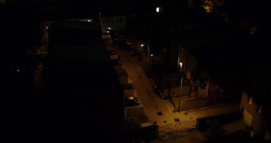 Fireworks shooting off in city street