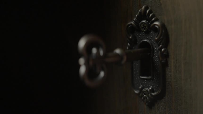 An old key is ejected from the keyhole