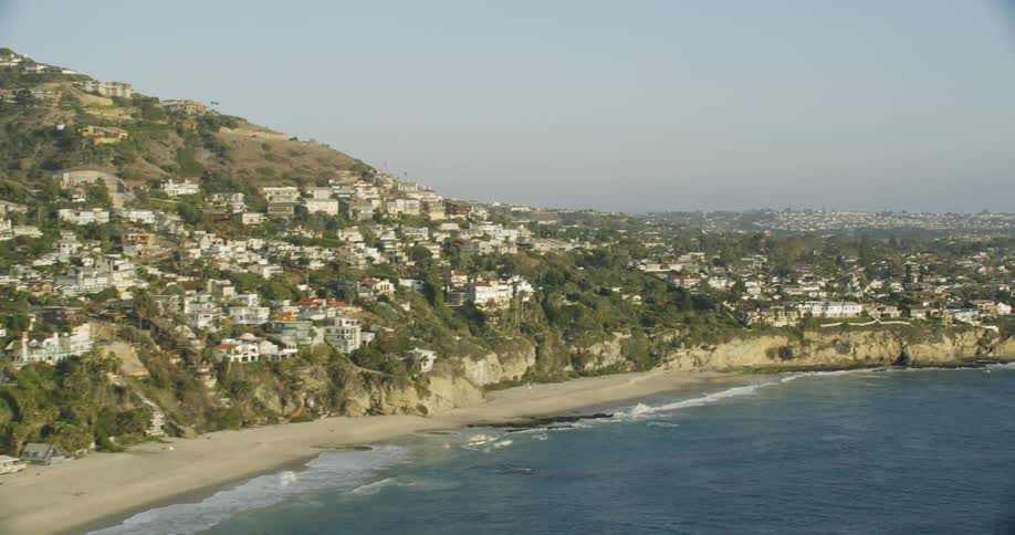 Ocean waves wash onto a shoreline
