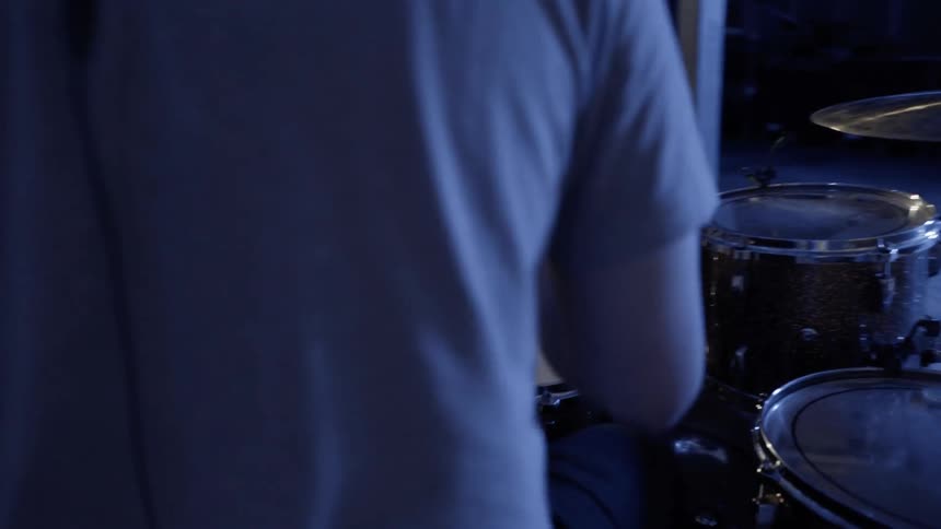 Drummer In Studio