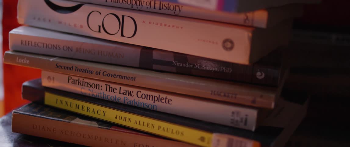 Books in a home library