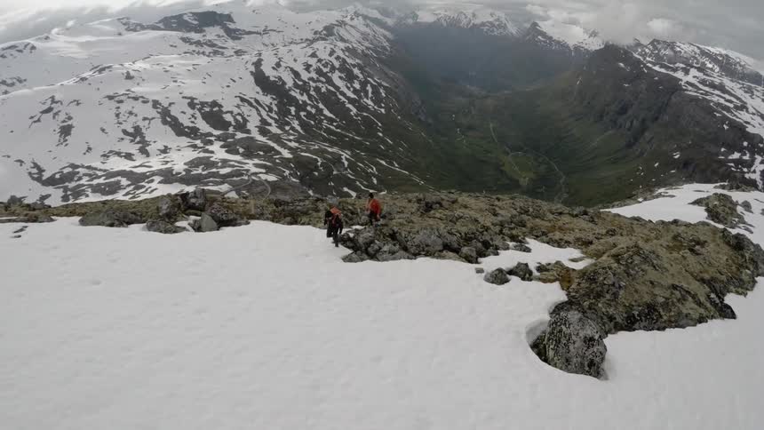 People hiking in the mountains