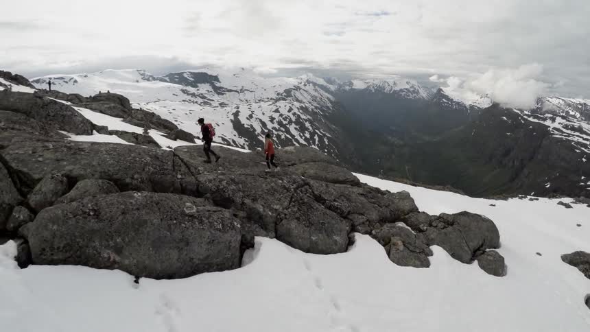People hiking in the mountains