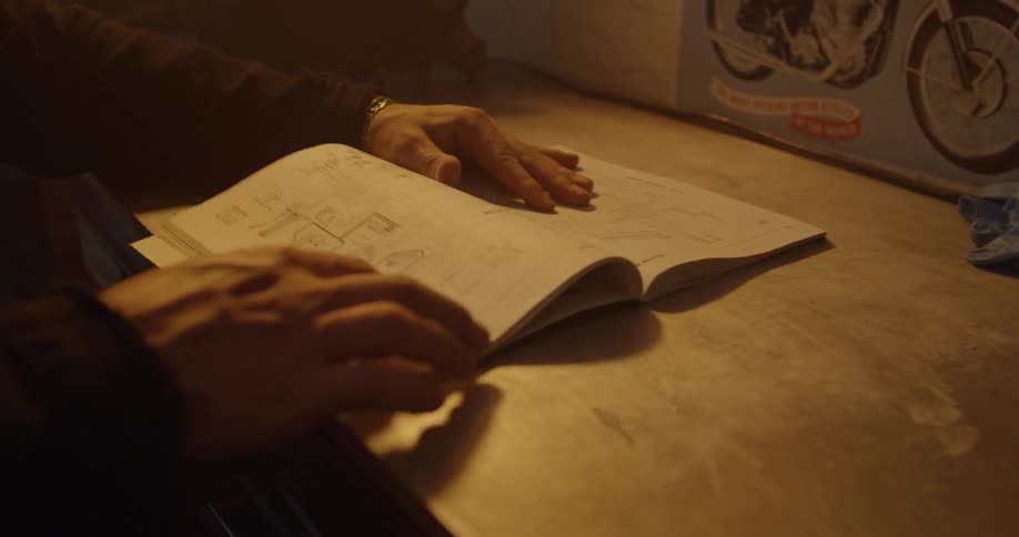 A person looks at an instruction manual