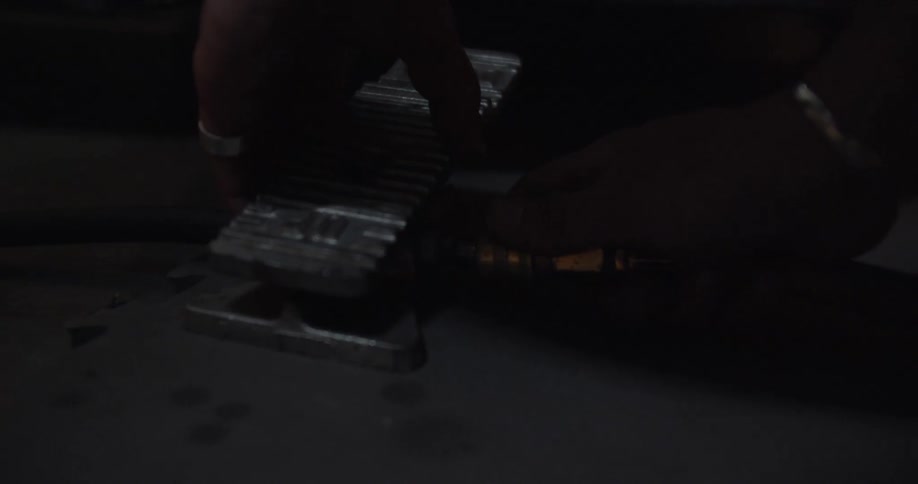 A hose is hooked up to a pedal