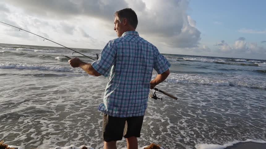 Coastal Fishing And Surfing