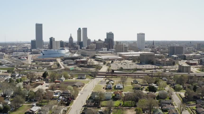 Cars drive on a city highway