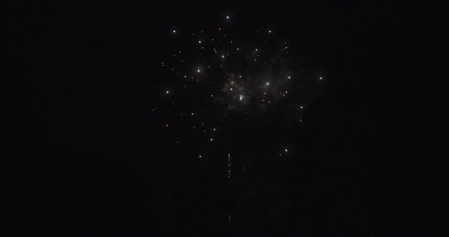 Fireworks explode in the sky