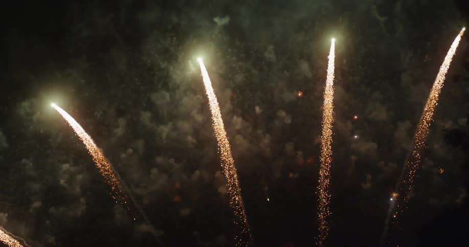 Fireworks sparkling across the sky