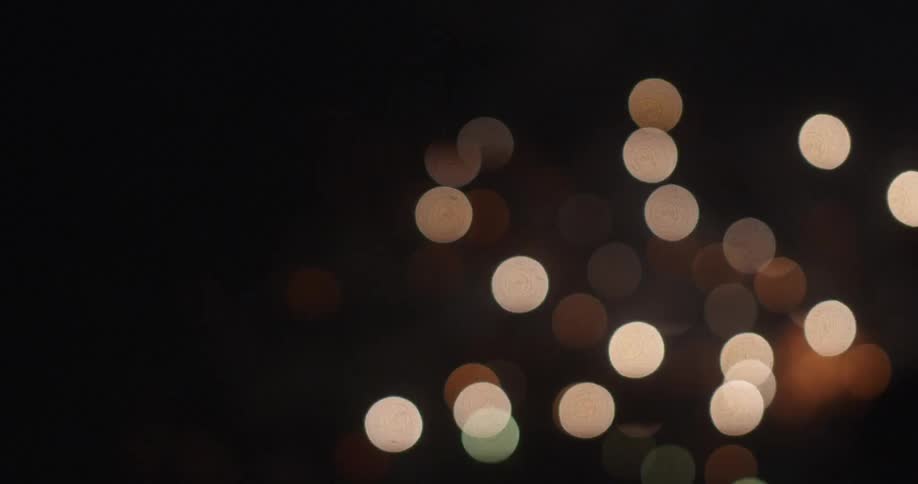 Blurry lights are sparkling at night
