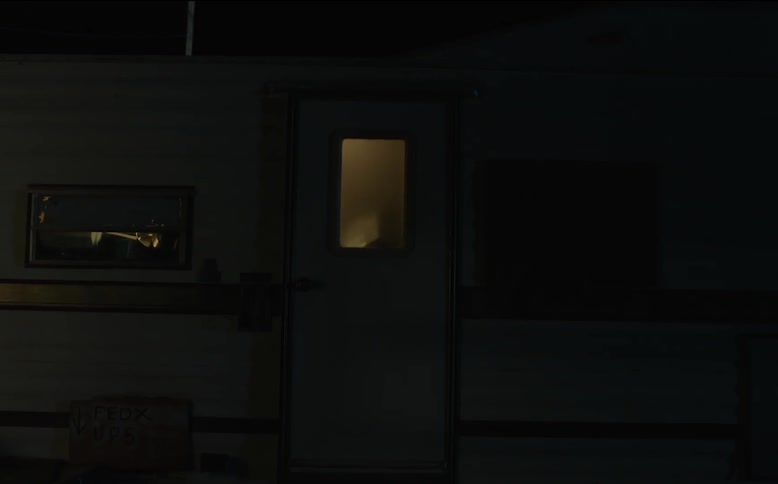 Outside of trailer at night