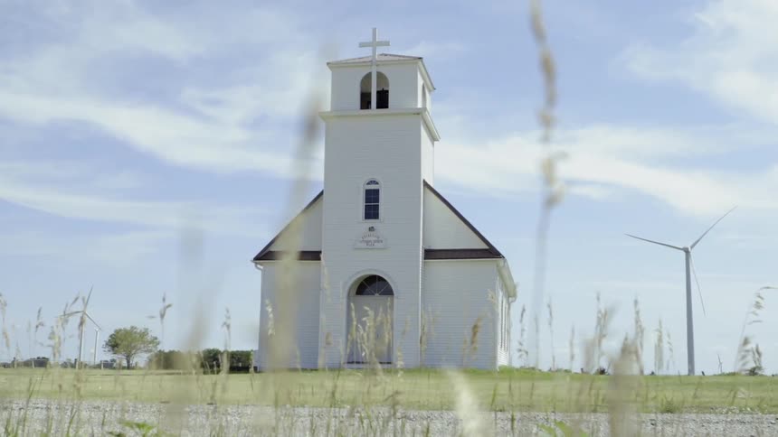 Country Church on a Dirt Road