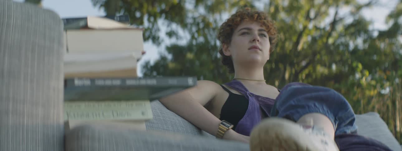 Teen On Couch In Nature