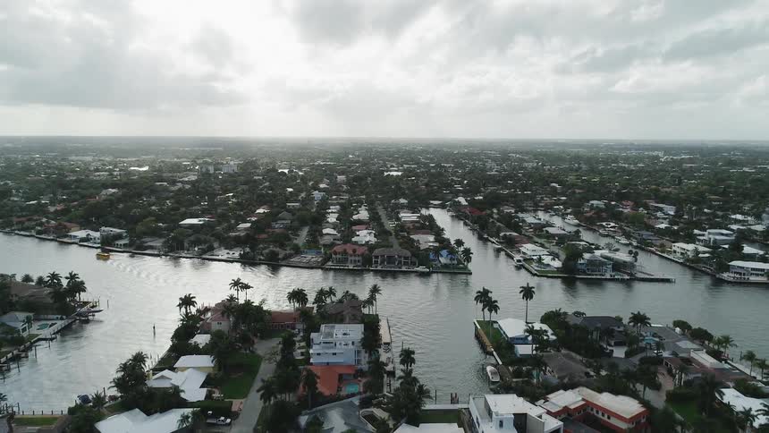The water runs through the neighborhood