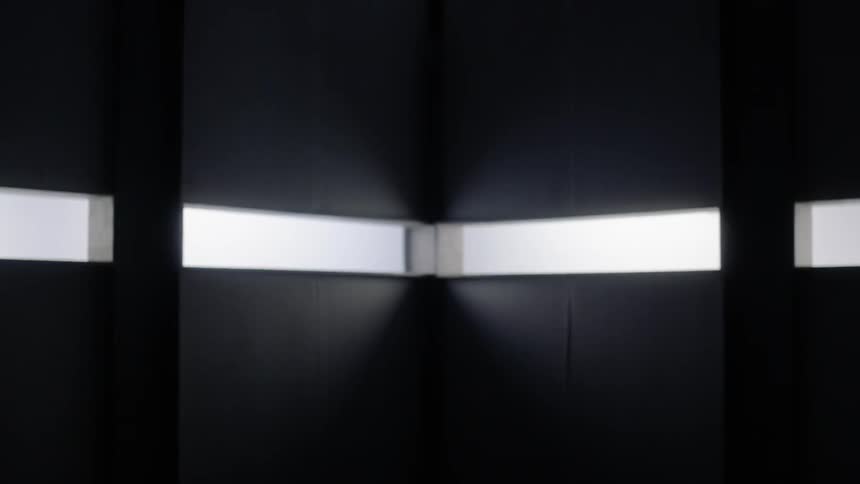 Light filters through horizontal windows