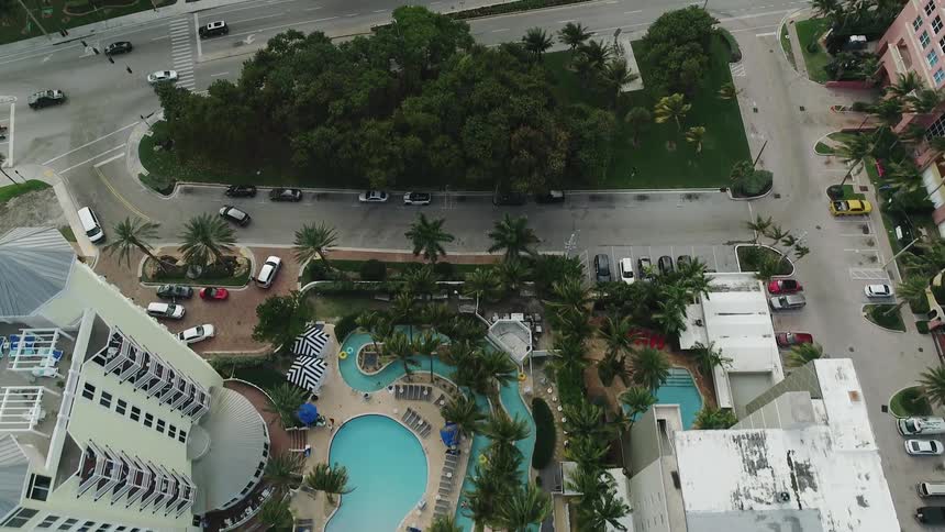 The pool is located near the hotel