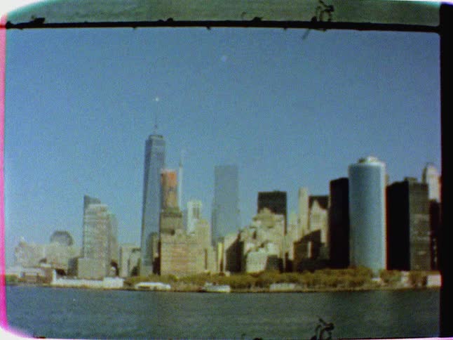City buildings tower in the distance