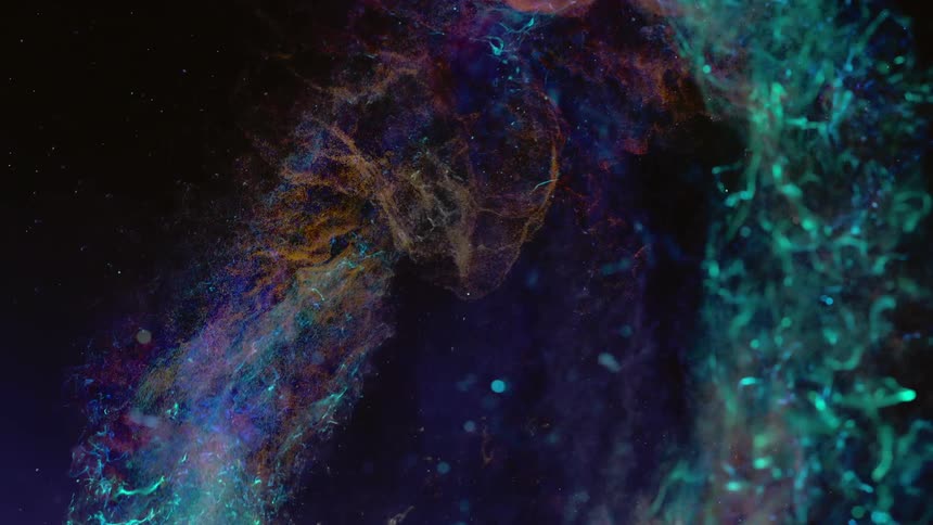 The water sprays up covered in color