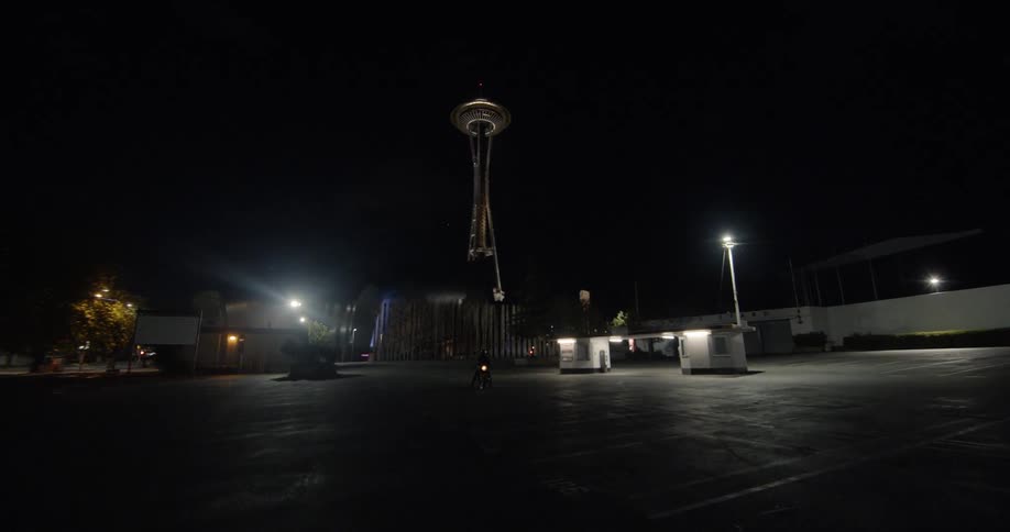 A motorcycle light illuminates briefly