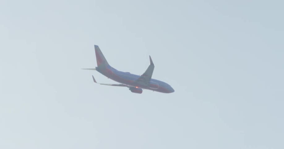 Passenger airplane coming in for landing