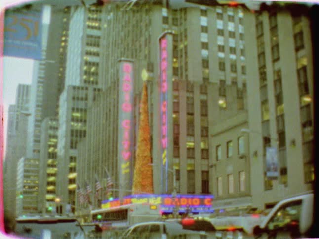 Looking up at city buildings