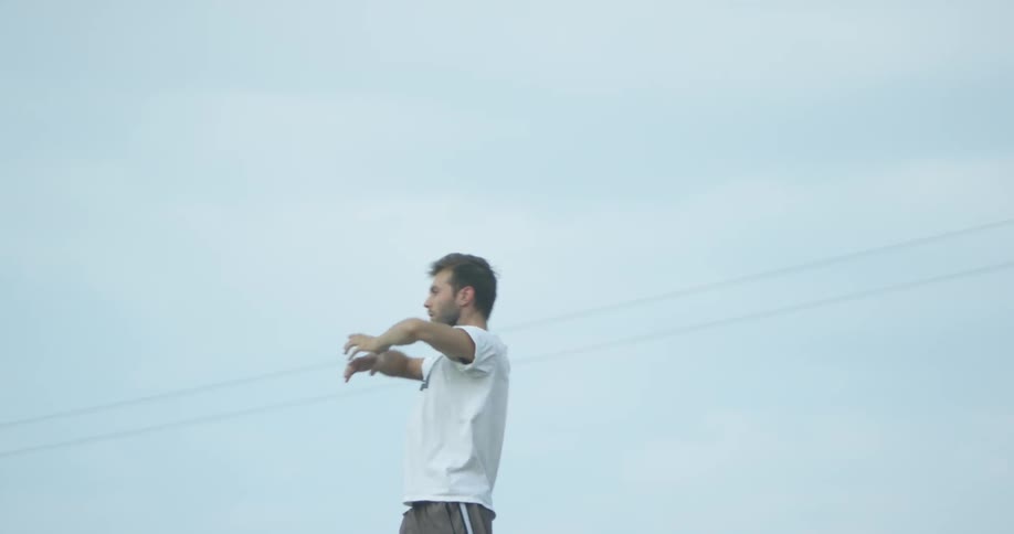 Man On Rooftop