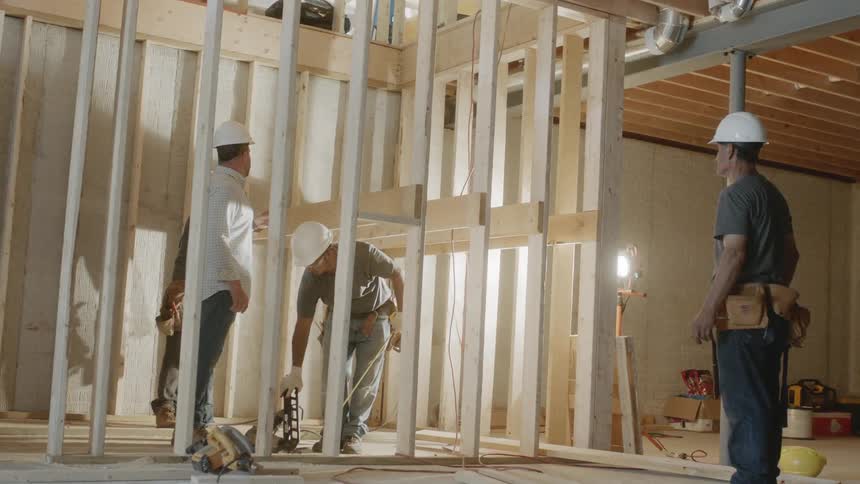 Construction Workers On Site