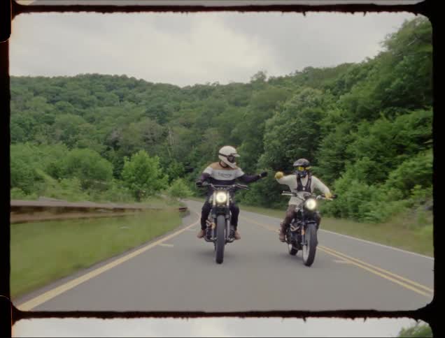 Friends On A Motorcycle Road Trip Film