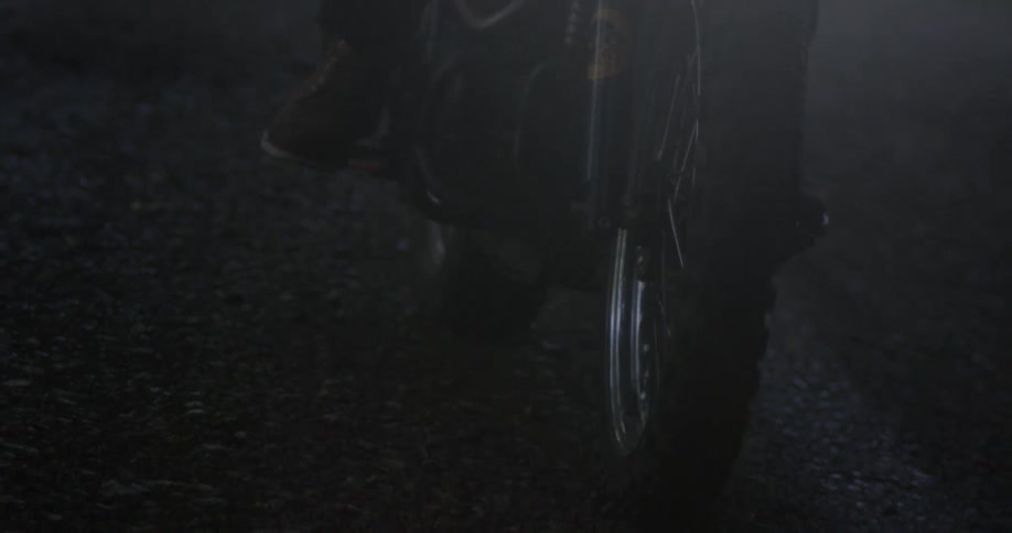 A motorcycle is ridden on the dirt